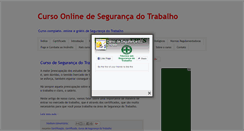 Desktop Screenshot of cursosegurancadotrabalho.net